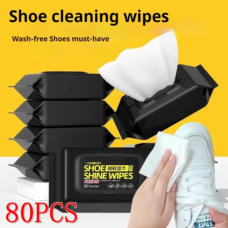 Sneaker Protector Spray - 12/30/80Pcs Pembersih Sepatu Sneakers, Tisu Pembersih