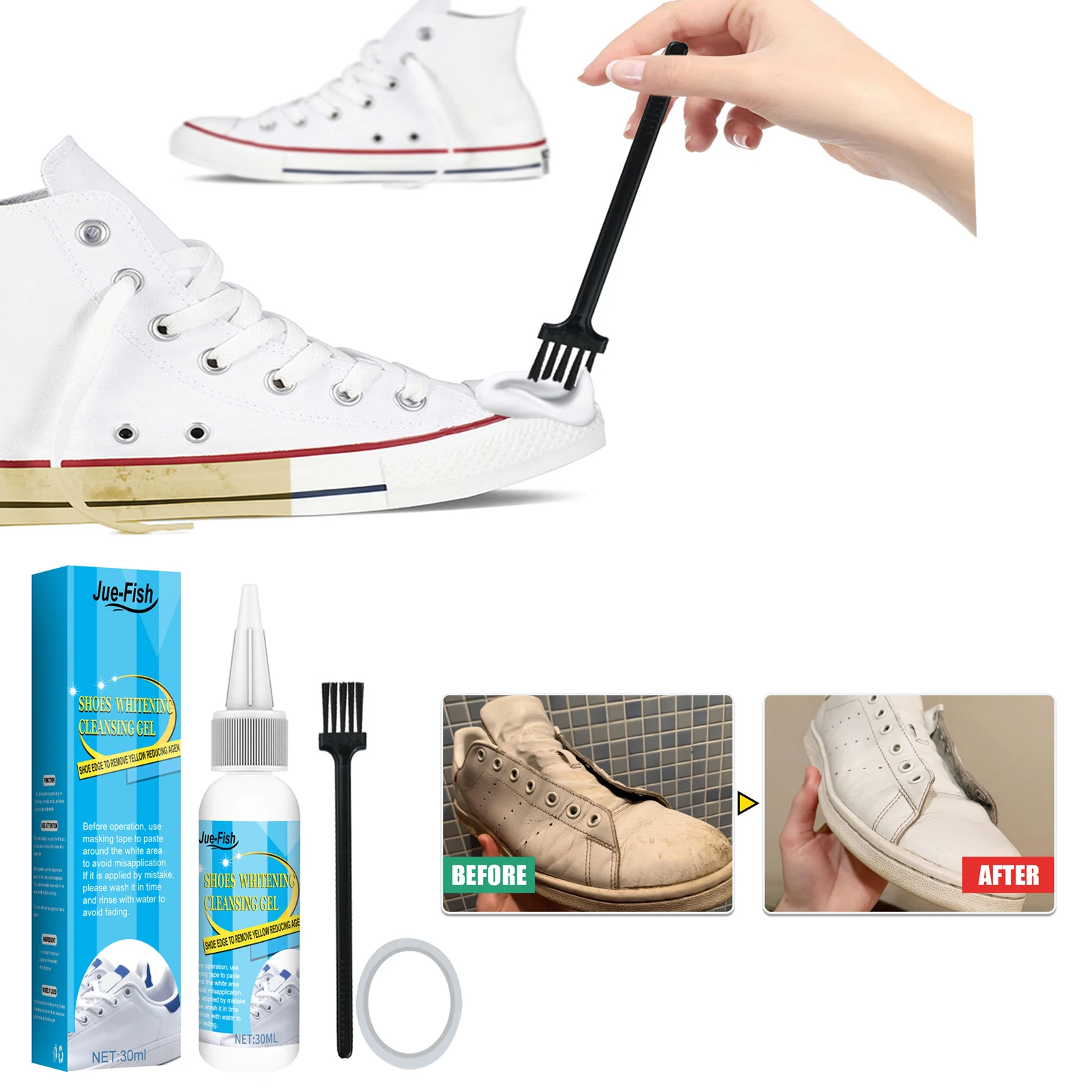 Sneaker Protector Spray - Putih sepatu Gel pembersih noda kotoran